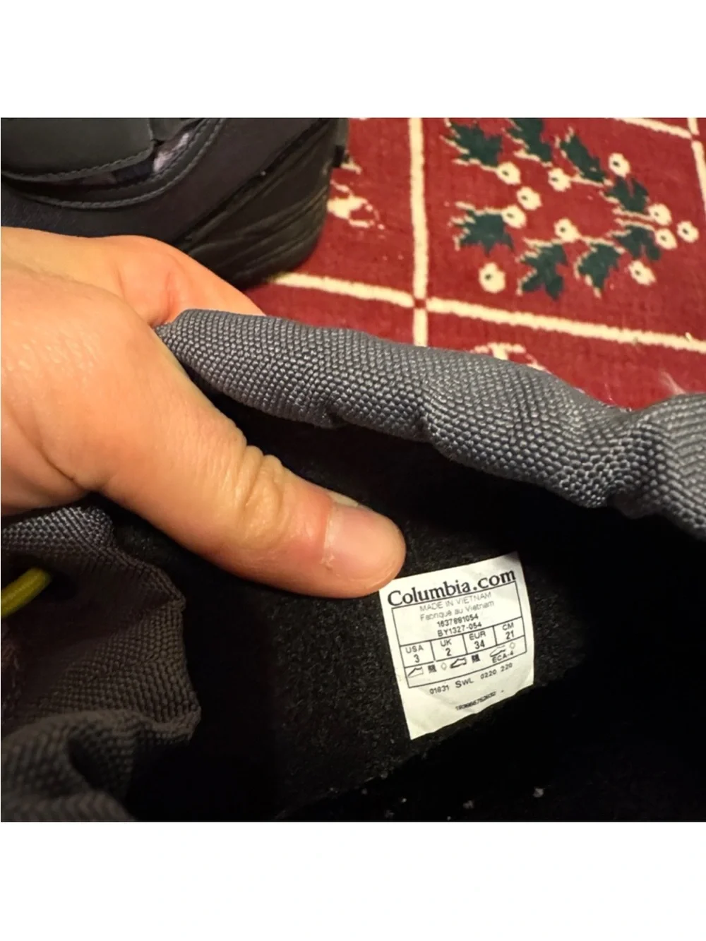 Columbia Kids Gray and Purple Patterned Snow Boots